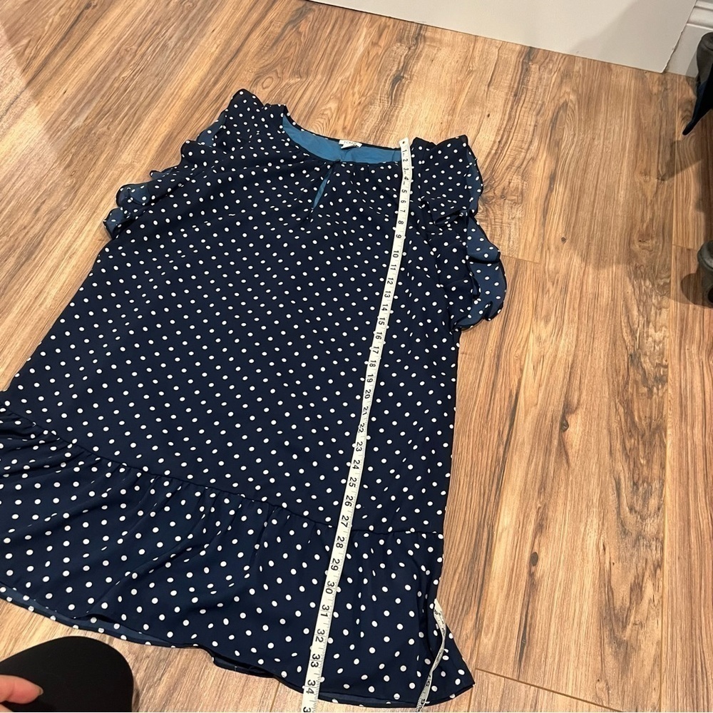 J. Crew Polka Dot Printed Ruffle Flutter Dress - image 4